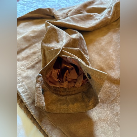 Vintage 80s Melanzona Suede Jacket - Size M - Tan/Brown -  Pockets - Lined - Picture 5 of 16